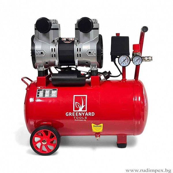 Compresor de aer silențios fără ulei Greenyard 24l / 550W / 0.55CP - GN550