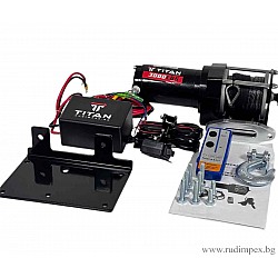Troliu Titan 3000 Pounds cu frânghie sintetică, 12V, electric - 0000524S Troliu Titan 3000 Pounds cu frânghie sintetică, 12V, electric - 0000524S