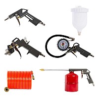 Kit de vopsire compresor – 5 piese, pistoale + furtunuri