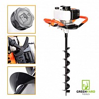 Burghiu cu motor pentru gaurirea GreenYard, 52 cc, burghiu φ150 mm